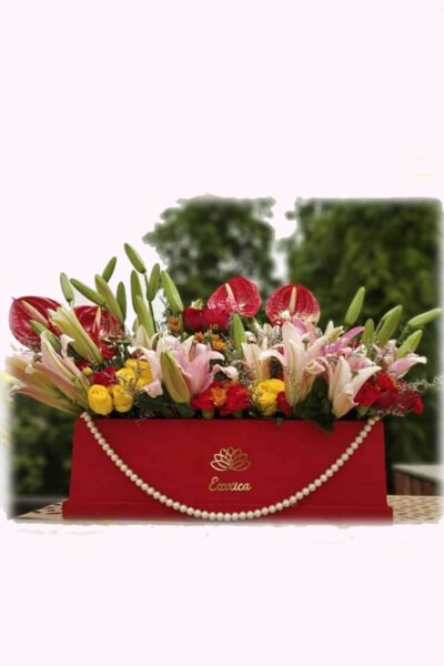 Box Arrangements Big Box of Lily, Anthurium, Roses & Carnations