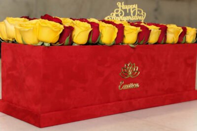 Box Arrangements Big Box of Yellow & Red Roses