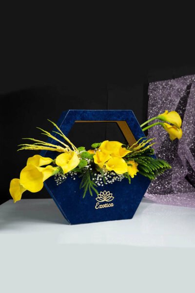 Box Arrangements Hegaxon Box of Cala Lily, Roses & Daisy