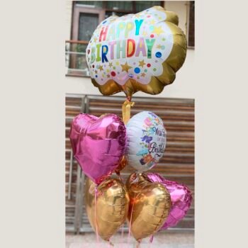 Balloon Bunches Gold Theme Balloons