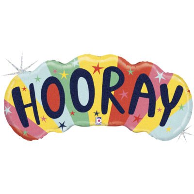 Message Colorful Hooray Glitter Holographic