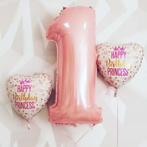 Number 1 foil balloon & Glitter Birthday Princess Balloons Helium Foil Balloons > Balloon Arrangements > Birthday