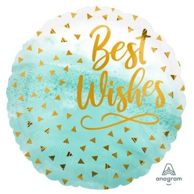 Message Best Wishes Gold Confetti