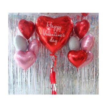 Balloon Arrangements Big Red Customized heart Balloon & Small Heart Balloons