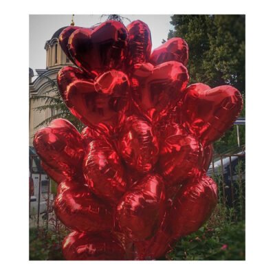 Balloon Bunches 30 Red heart shape Balloons