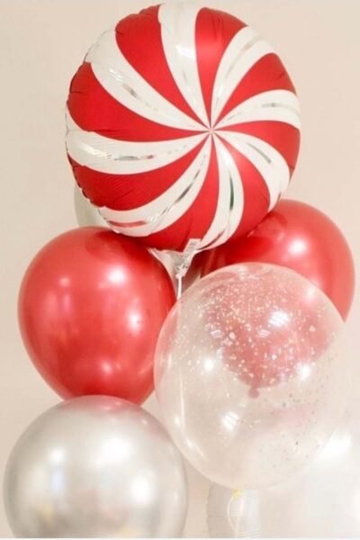 Balloon Arrangements Balloon Bunch Of Swirly & Clear With Latex