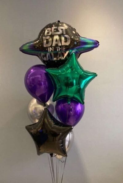 Balloon Arrangements Balloon Bunch Of Star With Best Dad & Latex