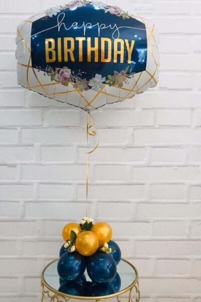 Balloon Arrangements Balloon Bunch Of Geo Navy Birthday With Layex Balloon