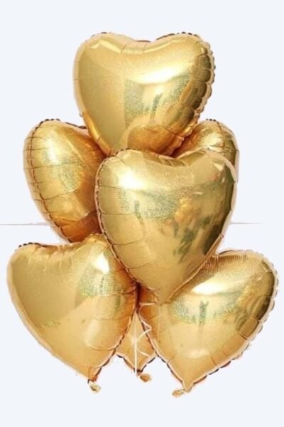 Balloon Arrangements Balloon Bunch Of Gold Heart