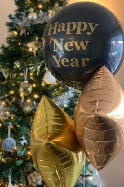 Balloon Arrangements Balloon Bunch Of Globe & Star For New Year