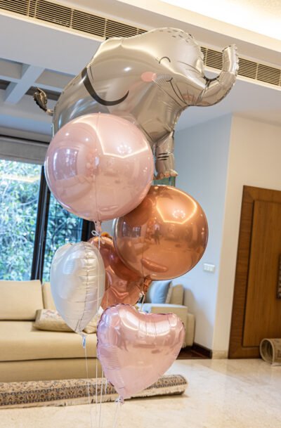 Balloon Arrangements Balloon Bunch Of Globe & Heart With Elephant