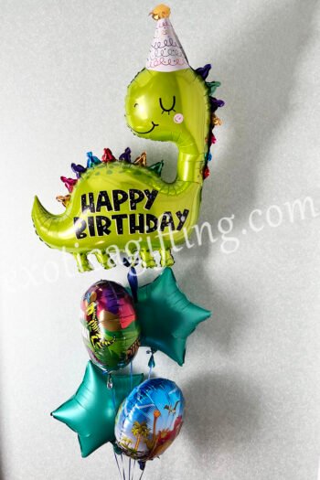 Balloon Arrangements Balloon Bunch of Dino Birthday With Star & Round