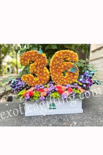 Fresh Flowers Beautiful Flower Box of “36” With Yellow Daisy